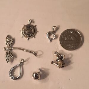 Silver 925   Charm Pendant Set
